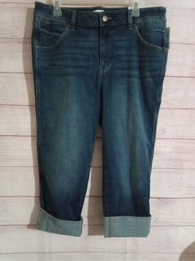 M Jeans By Maurices Jeans Size Women’s 12 Denim Stright Crop Mid Fit Cuffed